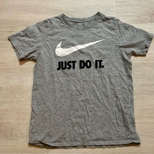 Nike Tee - Just Do It! Medium Grey Shirt - Authentic Style! Like New!